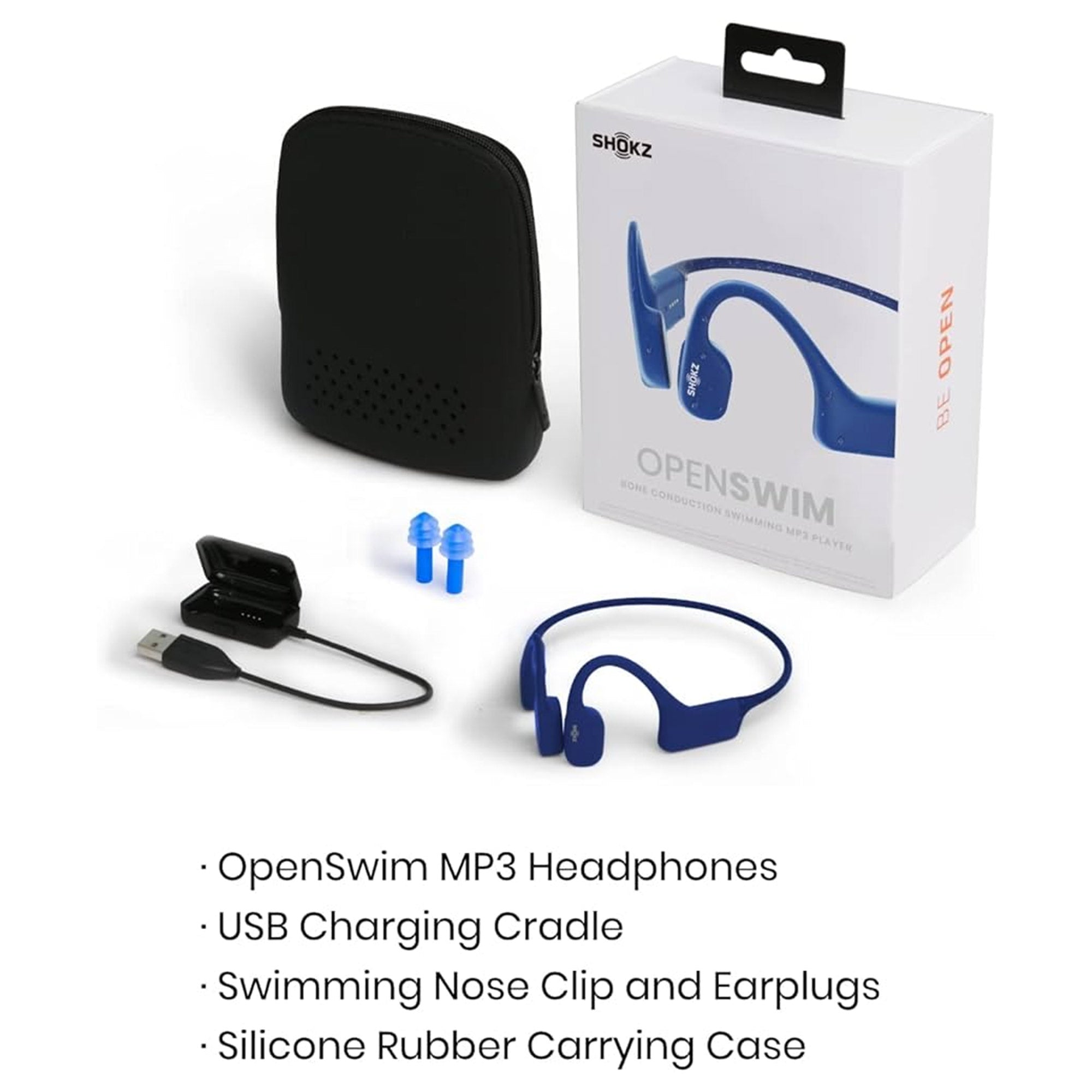 Shokz OpenSwim MP3 Headphones Blue woolyswheels .au