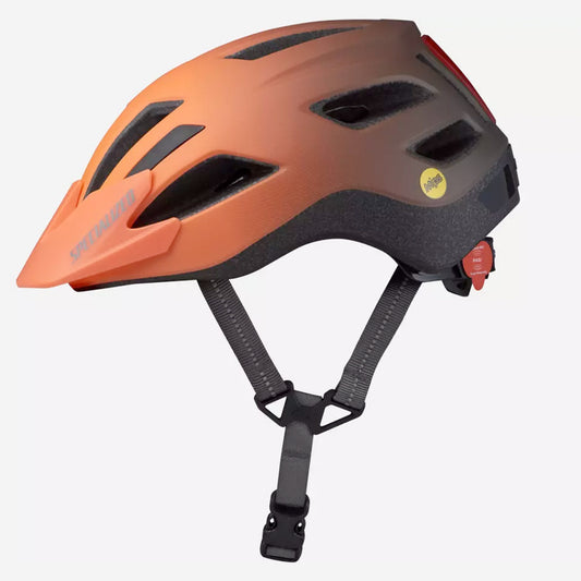 Specialized Shuffle Mips Children's Helmet with LED Light, Satin Blaze/Smoke