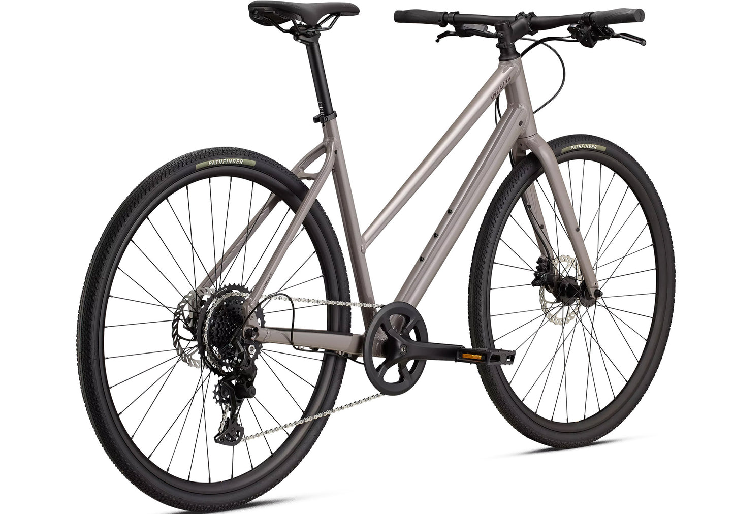 2026 Specialized Sirrus X 2.0 Step-Through Unisex Fitness/Urban Bike, Gloss Desert Metallic / Bordeaux Metallic Frost Reflective image 2
