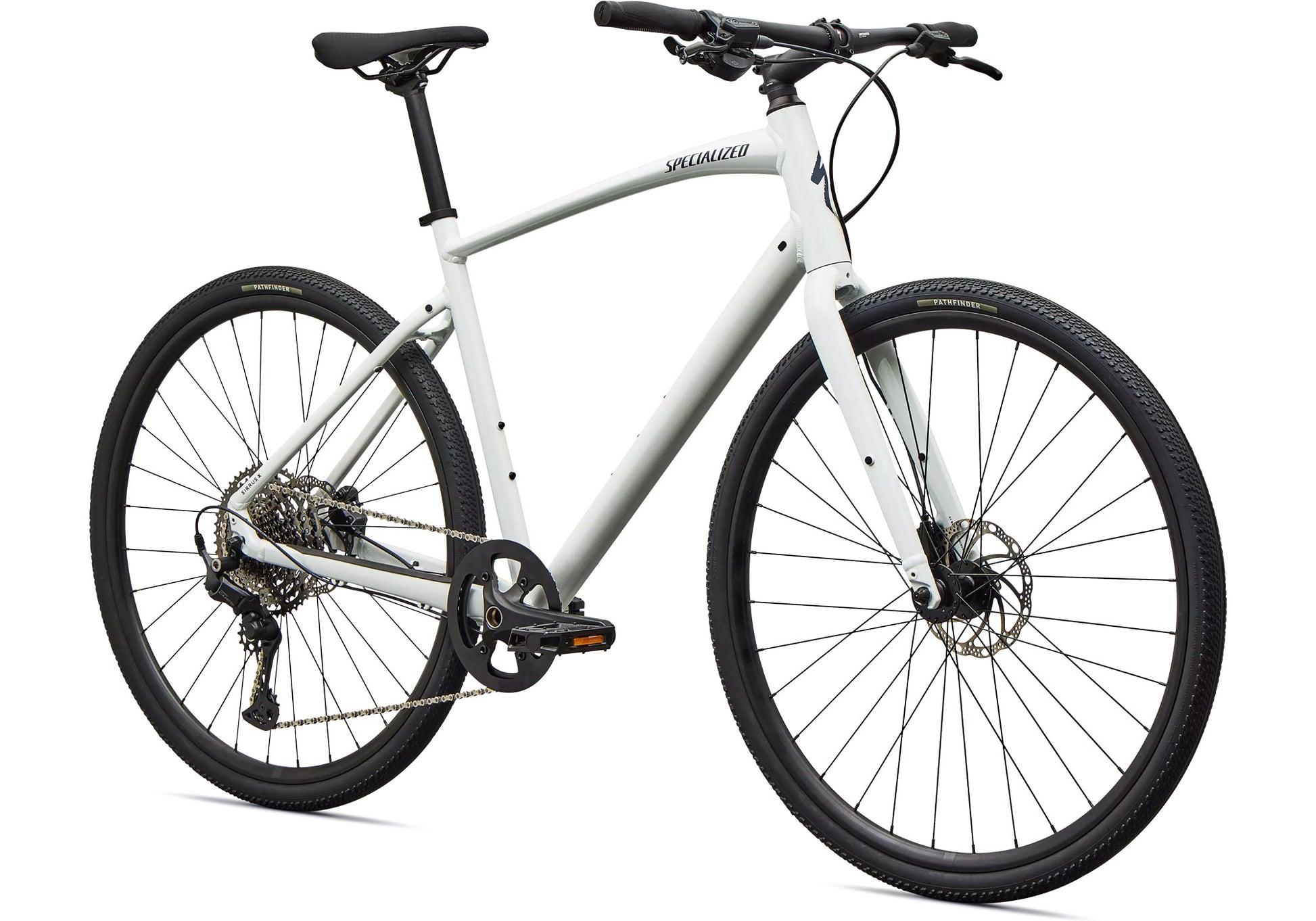 2027 Specialized Sirrus X 3.0 Unisex Urban/Fitness Bike, Gloss Metallic White Silver image 1
