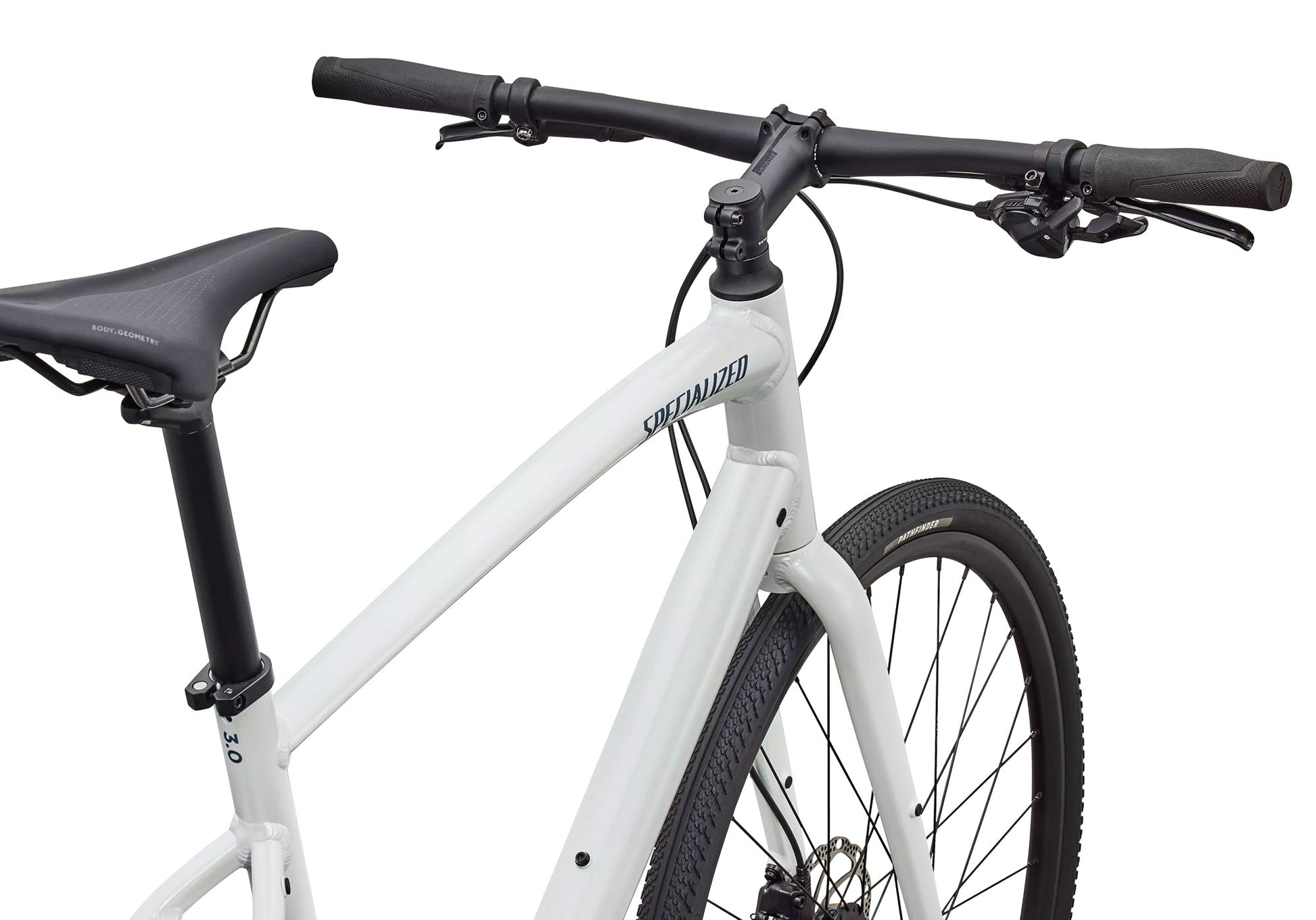 2027 Specialized Sirrus X 3.0 Unisex Urban/Fitness Bike, Gloss Metallic White Silver image 5
