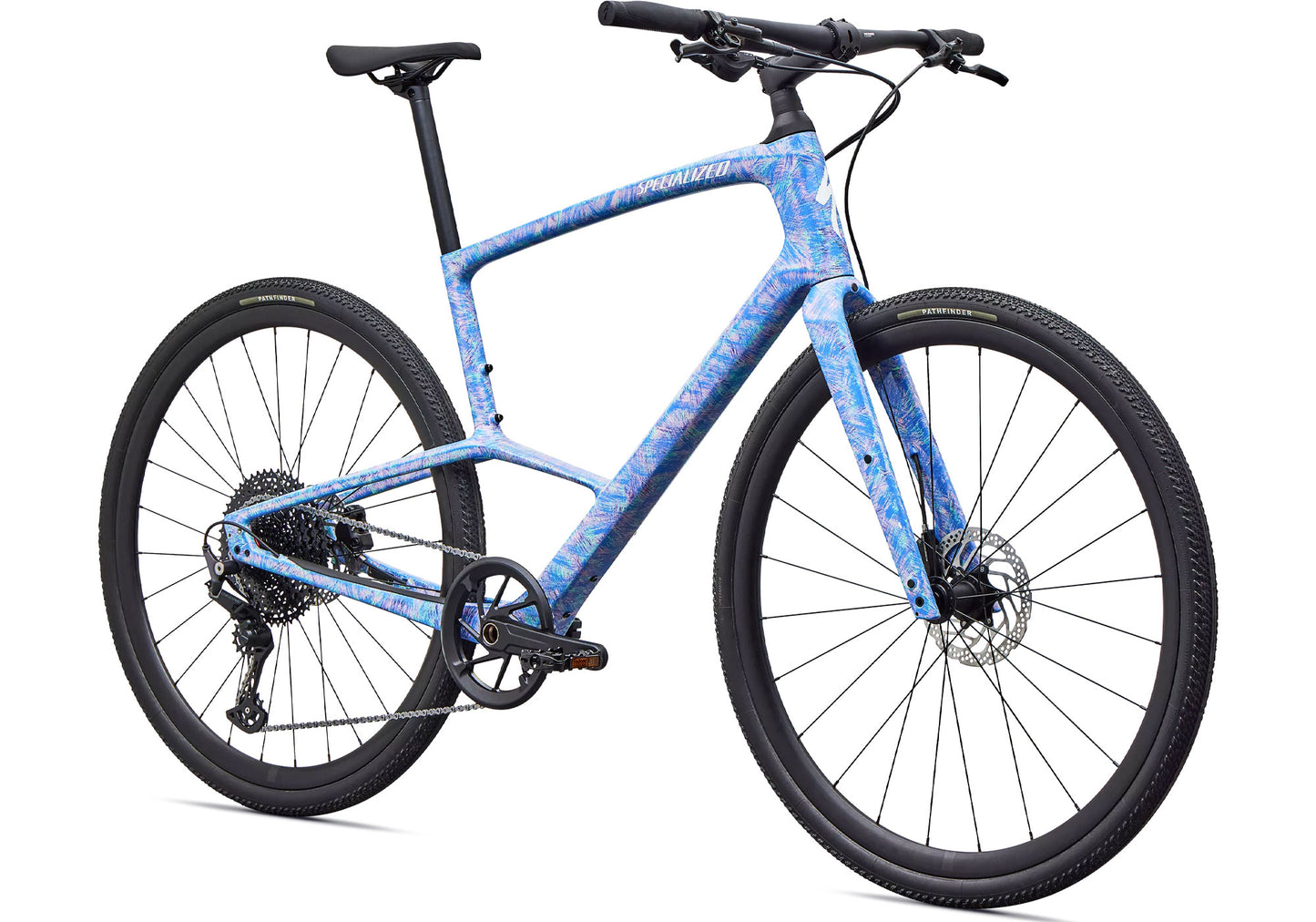 2027 Specialized Sirrus X 5.0 Unisex Fitness/Urban Bike, Gloss Dry Brushed Sky Blue/Purple Haze/Desert Rose image 1