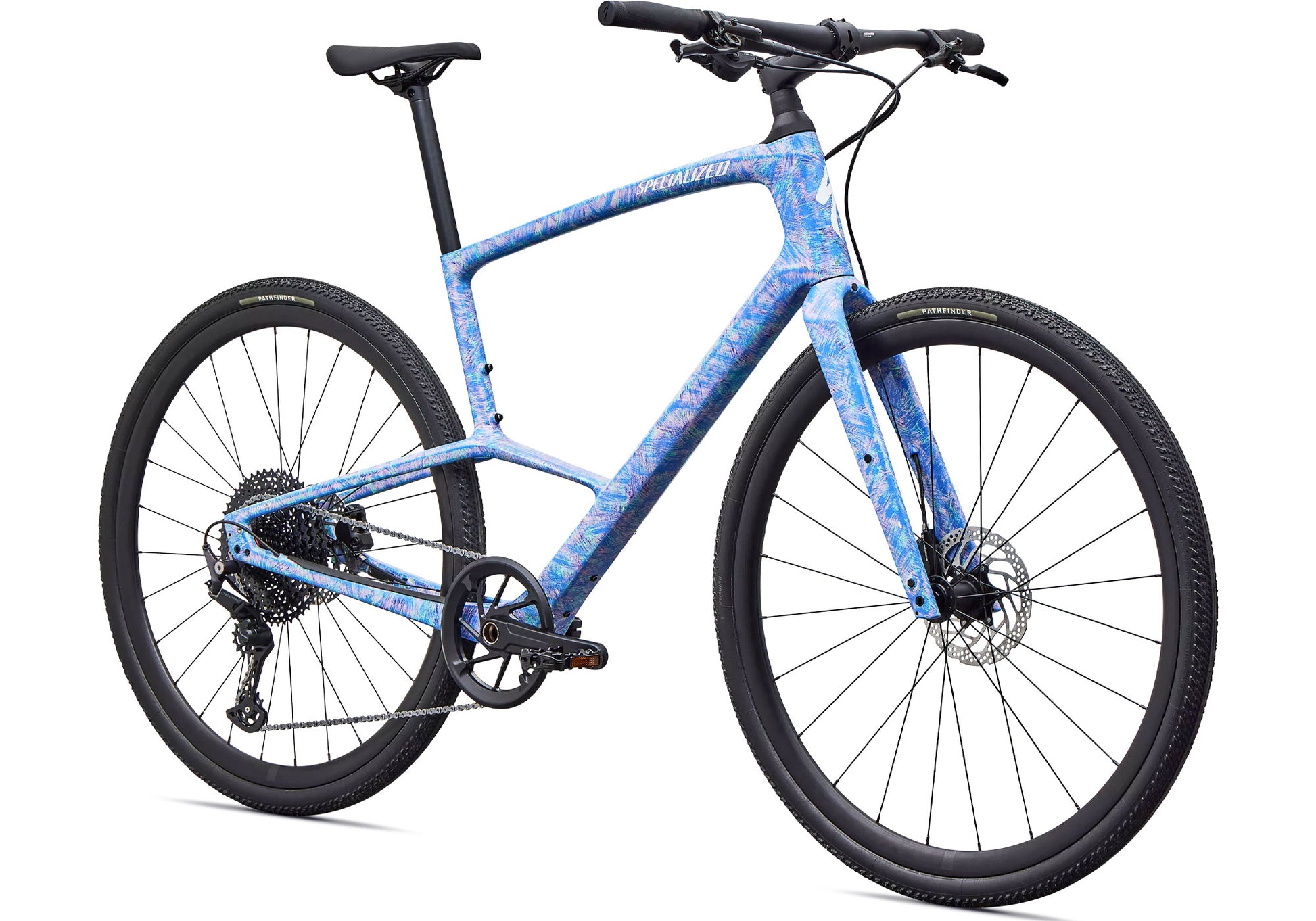2027 Specialized Sirrus X 5.0 Unisex Fitness/Urban Bike, Gloss Dry Brushed Sky Blue/Purple Haze/Desert Rose image 1