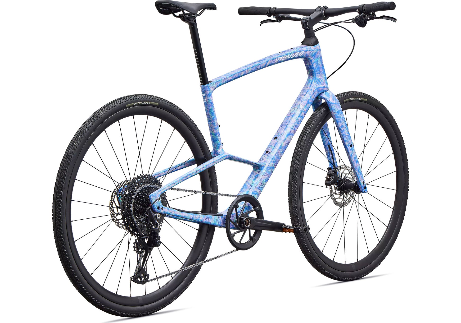 2027 Specialized Sirrus X 5.0 Unisex Fitness/Urban Bike, Gloss Dry Brushed Sky Blue/Purple Haze/Desert Rose image 2