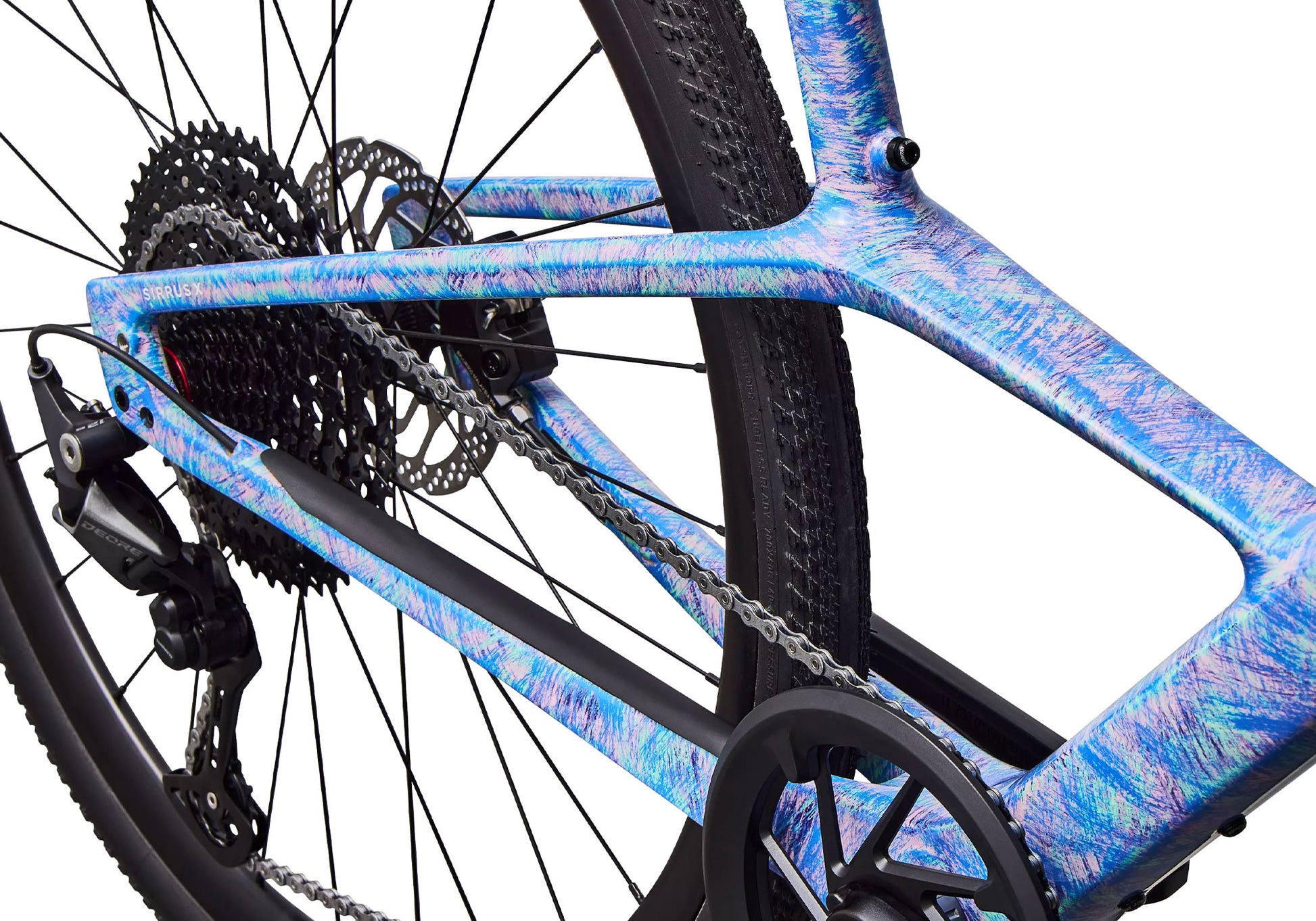 2027 Specialized Sirrus X 5.0 Unisex Fitness/Urban Bike, Gloss Dry Brushed Sky Blue/Purple Haze/Desert Rose image 4