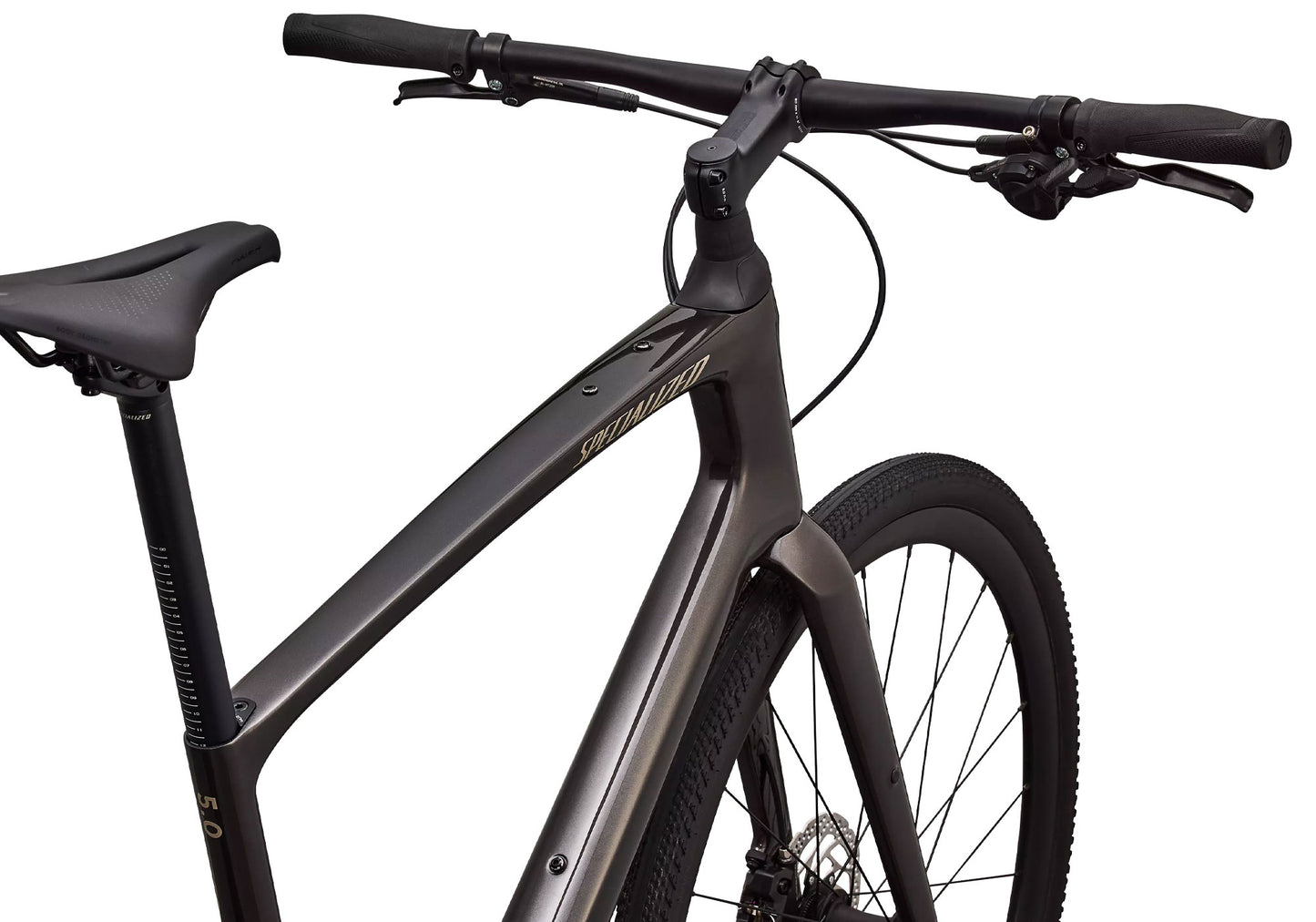 2027 Specialized Sirrus X 5.0 Unisex Urban/Fitness Bike, Gloss Warm Smoke image 5