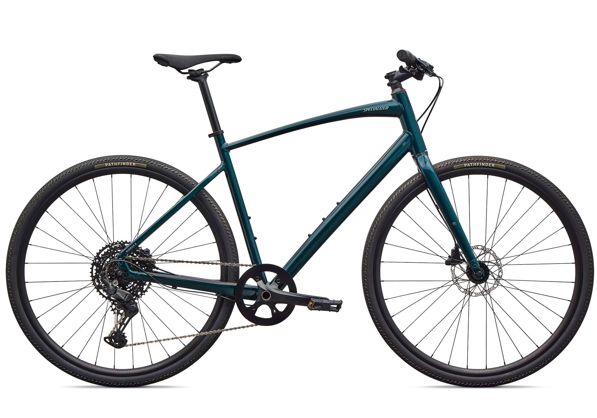 2026 Specialized Sirrux X 3.0 Unisex Urban/Fitness Bike, Gloss Emerald Metallic image 2