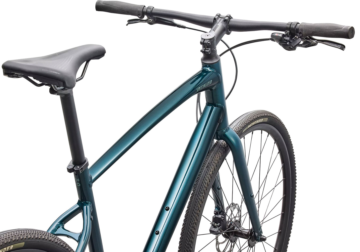 2026 Specialized Sirrux X 3.0 Unisex Urban/Fitness Bike, Gloss Emerald Metallic image 3