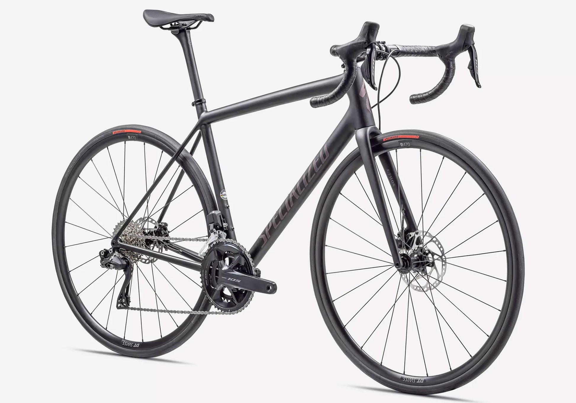 2023 Specialized Aethos Comp - Shimano 105 Di2 Unisex Road Bike, Satin Carbon