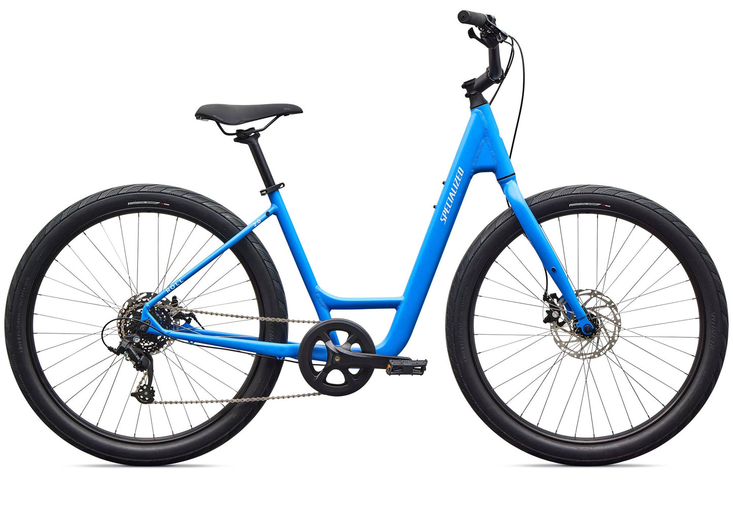 2026 Specialized Roll 2.0 Low Entry, Unisex Urban Bike, Satin Sky Blue / Dune White image 2