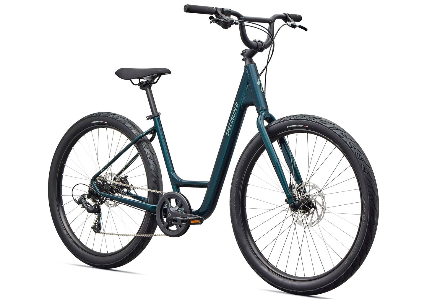 2026 Specialized Roll 2.0 Low Entry, Gloss Emerald Metallic / Fjord Metallic image 1