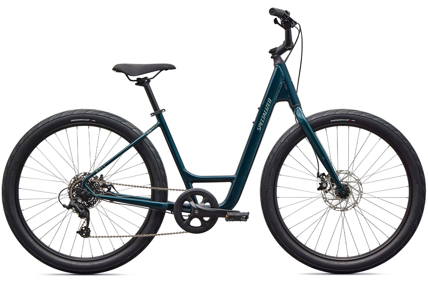 2026 Specialized Roll 2.0 Low Entry, Gloss Emerald Metallic / Fjord Metallic image 2