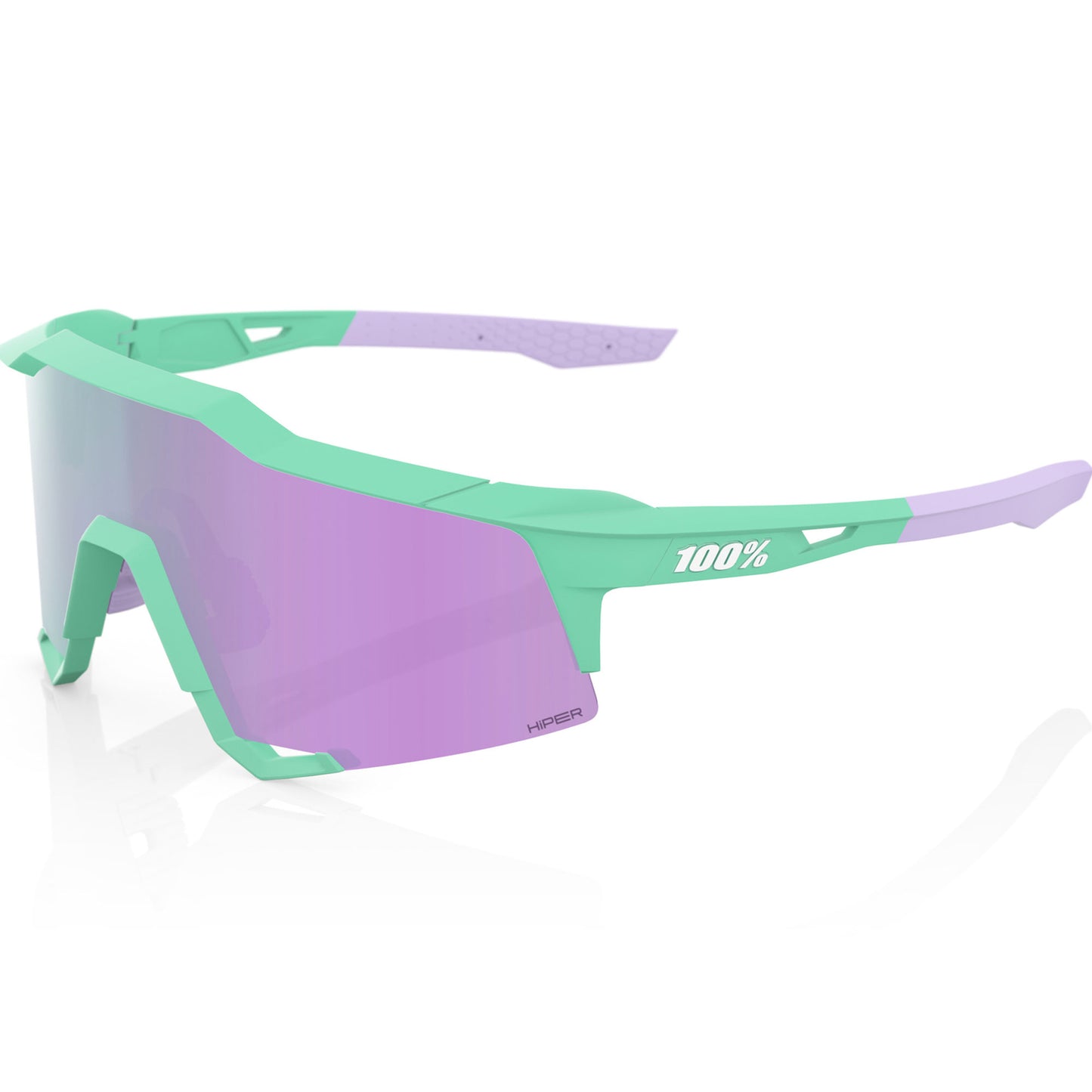 100% SPEEDCRAFT - Soft Tact Mint - HiPER Lavender Lens + Clear Lens 60007-00027 image 1