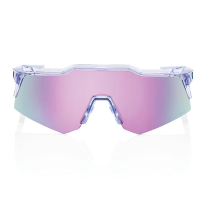 100% Speedcraft XS Cycling Sunglasses - Polished Translucent Lavender/HiPER Lavender Mirror Lens plus Clear Lens