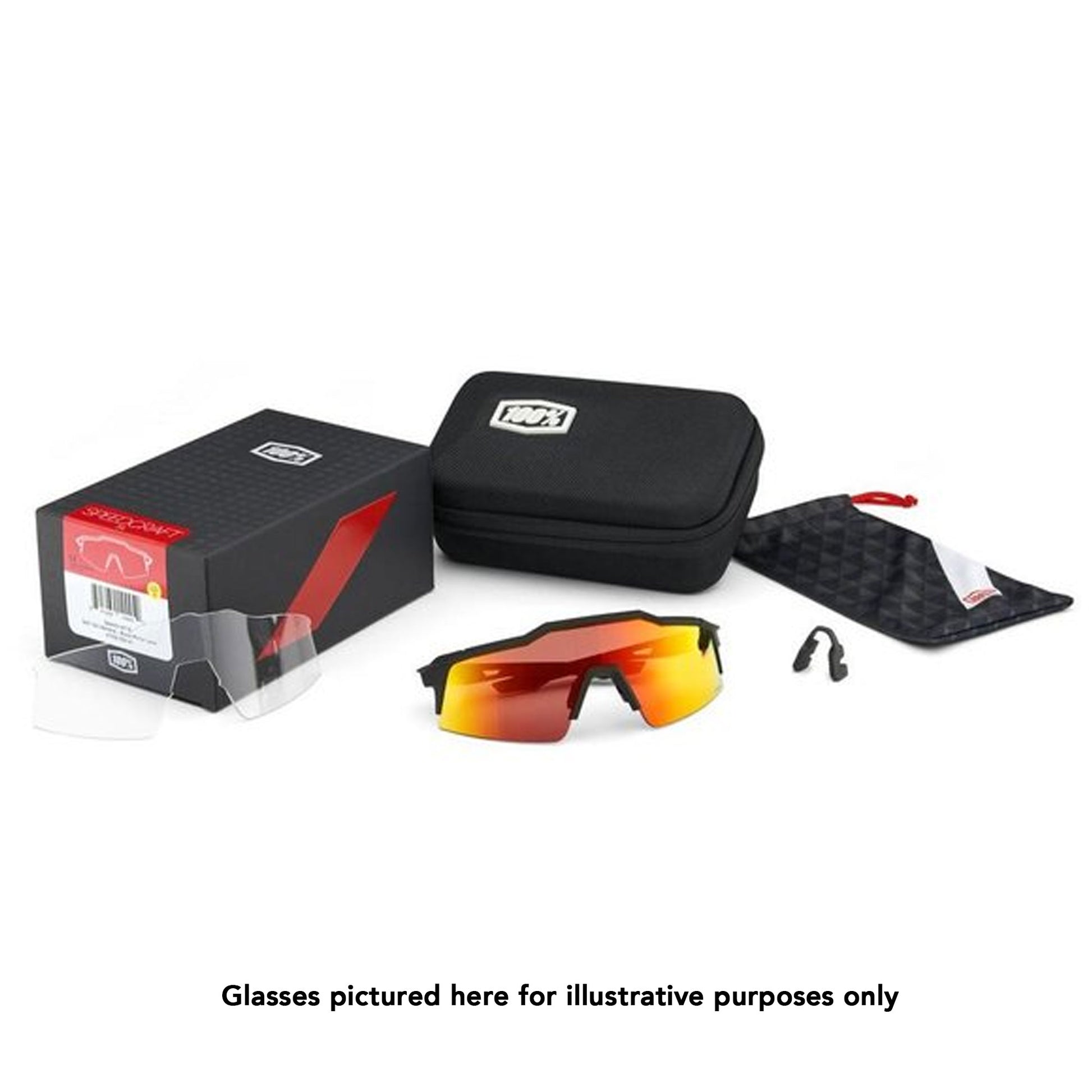 100% SPEEDCRAFT SL - Soft Tact Off White - HiPER Red Lens + Clear Lens 61002-412-01-02 image 4
