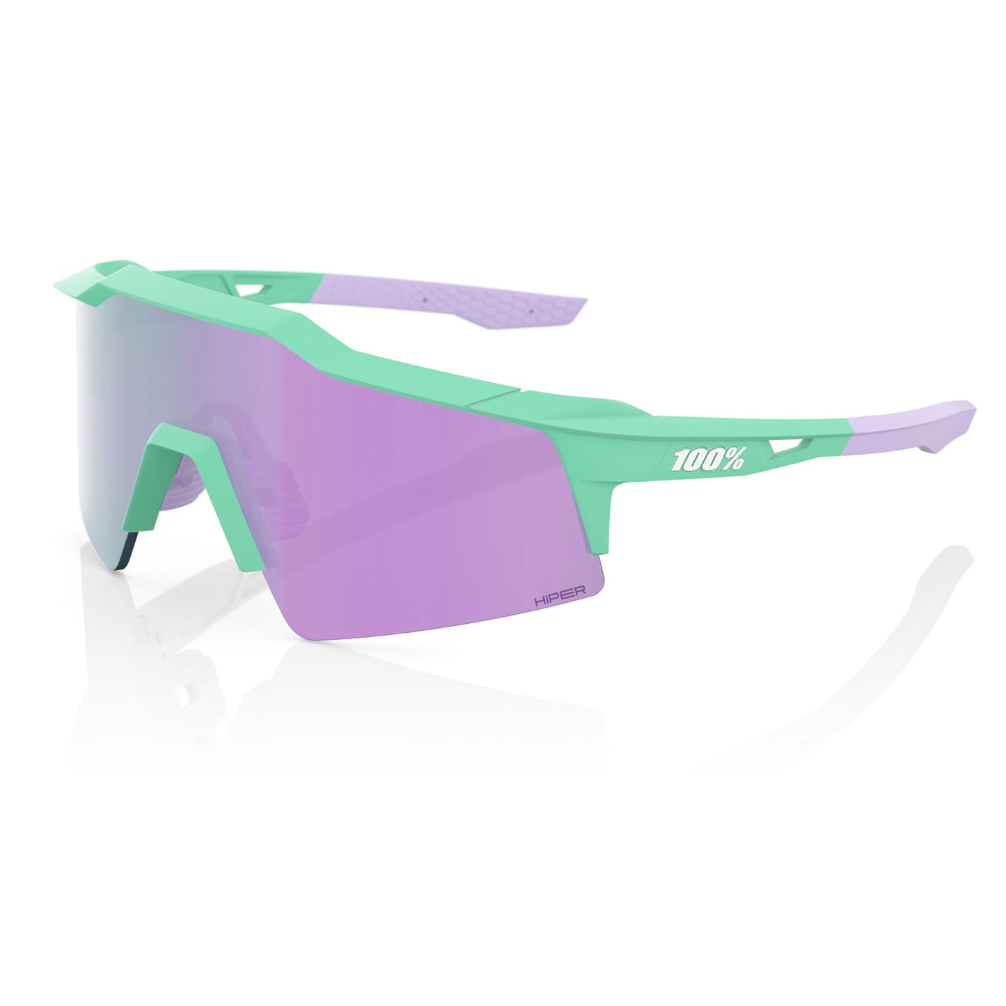 100% SPEEDCRAFT SL - Soft Tact Mint - HiPER Lavender Lens + Clear Lens 60008-00017 image 1