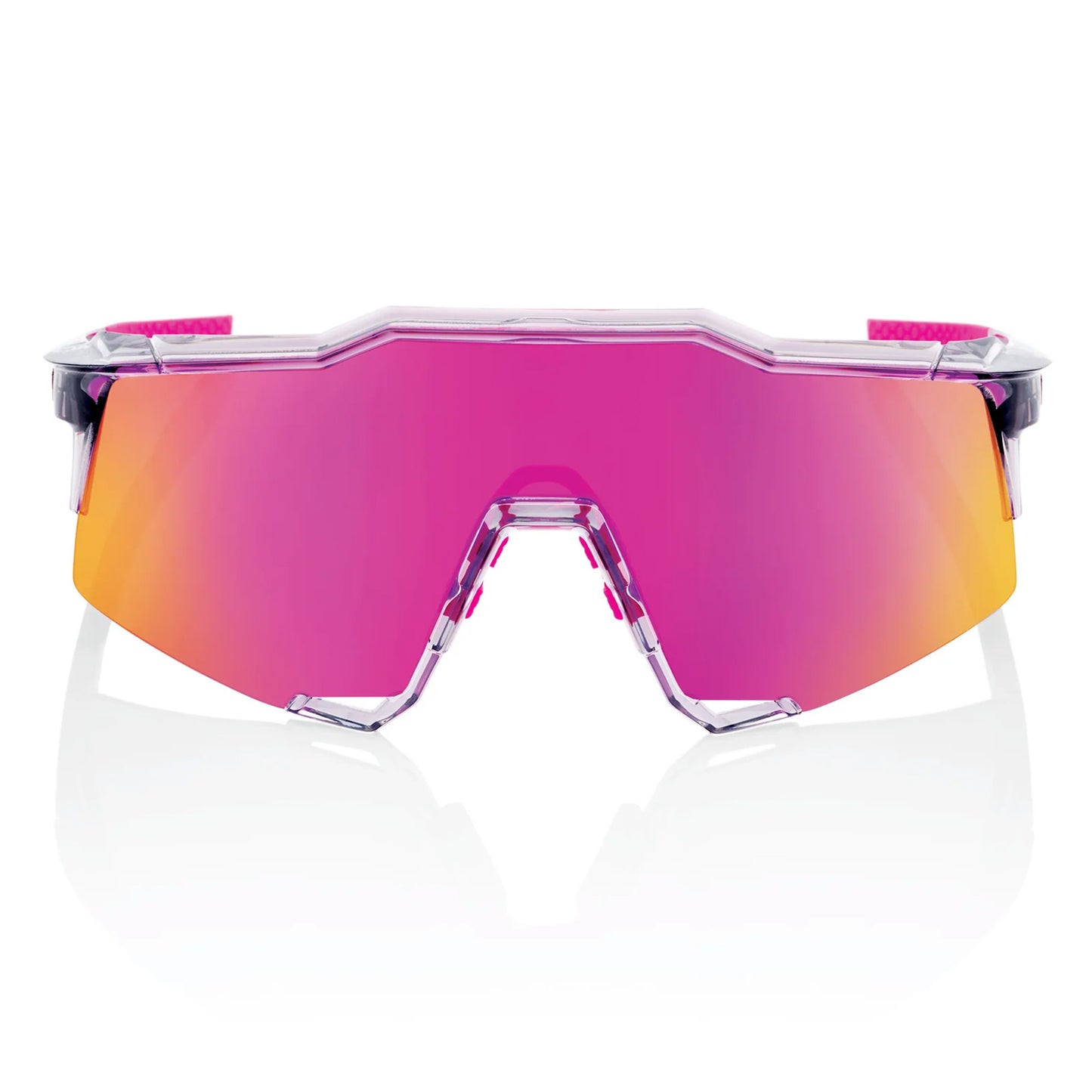 100% Speedcraft Cycling Sunglasses - Tokyo Nights/Purple Mirror Lens plus Clear Lens