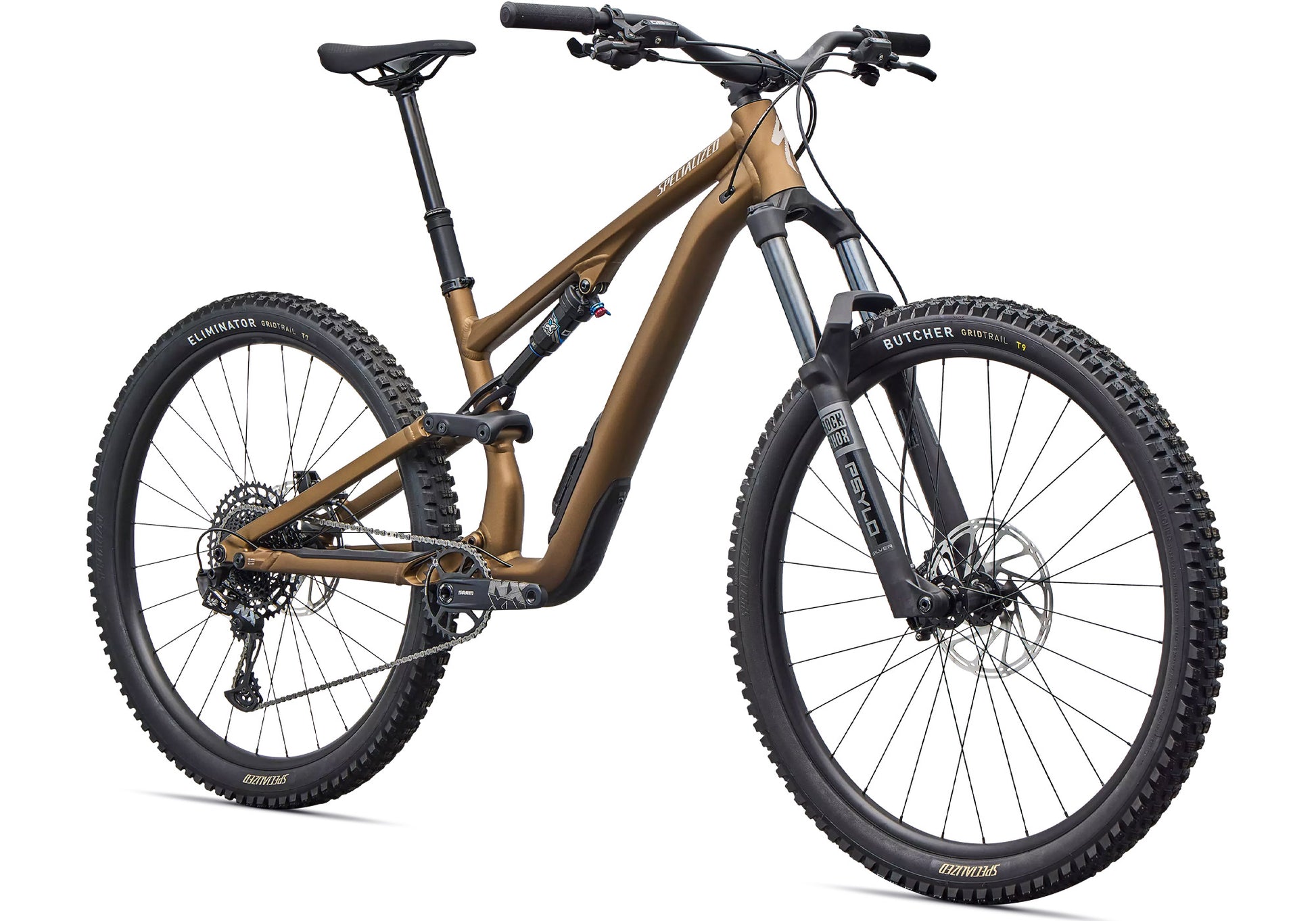 2026 Specialized Stumpjumper 15 EVO Alloy Unisex Mountain Bike, Satin Burnt Gold Metallic image 1