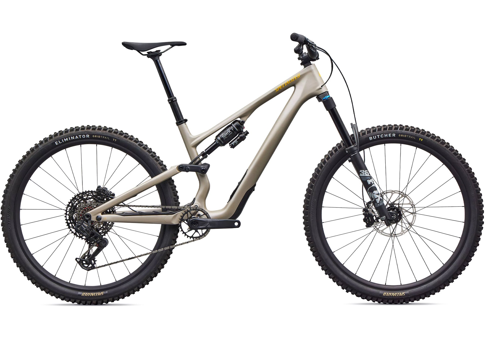 2026 Specialized Stumpjumper 15 EVO Comp Unisex Mountain Bike, Satin Sandstone Metallic image 3