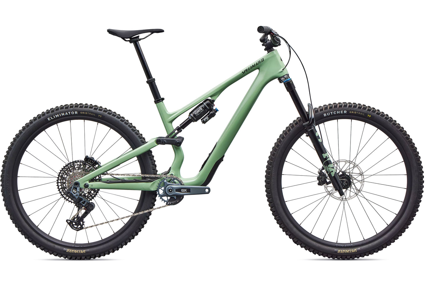 2026 Specialized Stumpjumper 15 EVO Expert AXS Unisex Mountain Bike, Gloss Pistachio/Dark Moss Green image 2