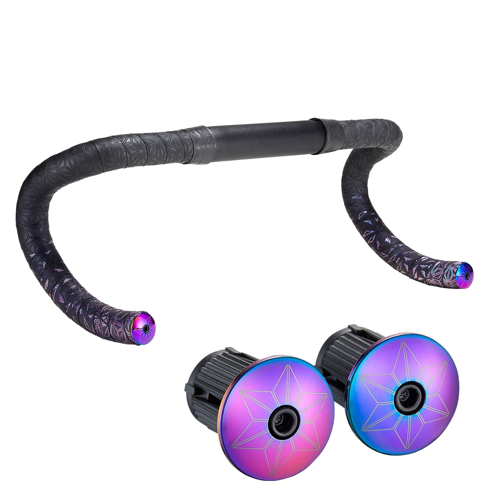 Supacaz Super Sticky Kush Handlebar Tape, Star Fade Oil Slick