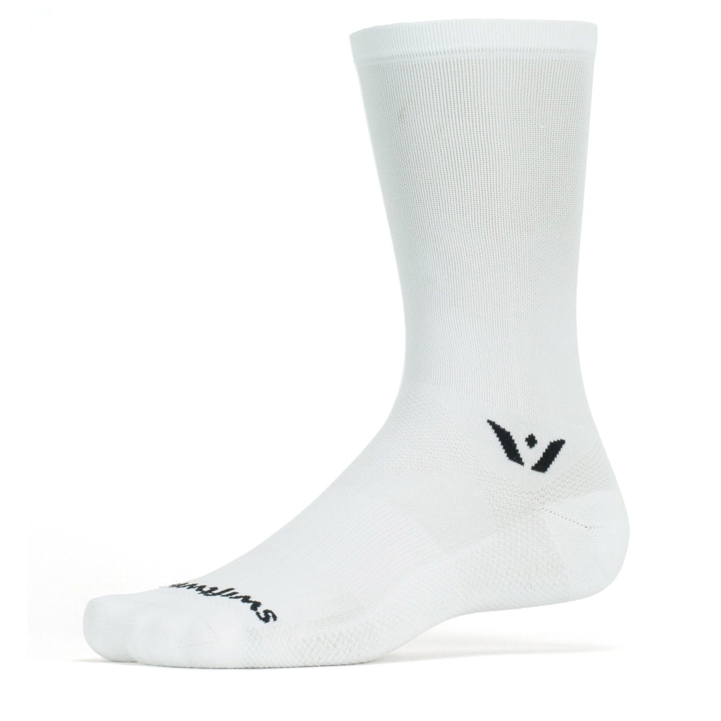 Swiftwick Aspire Cycling Socks 7” Cuff - White image 1