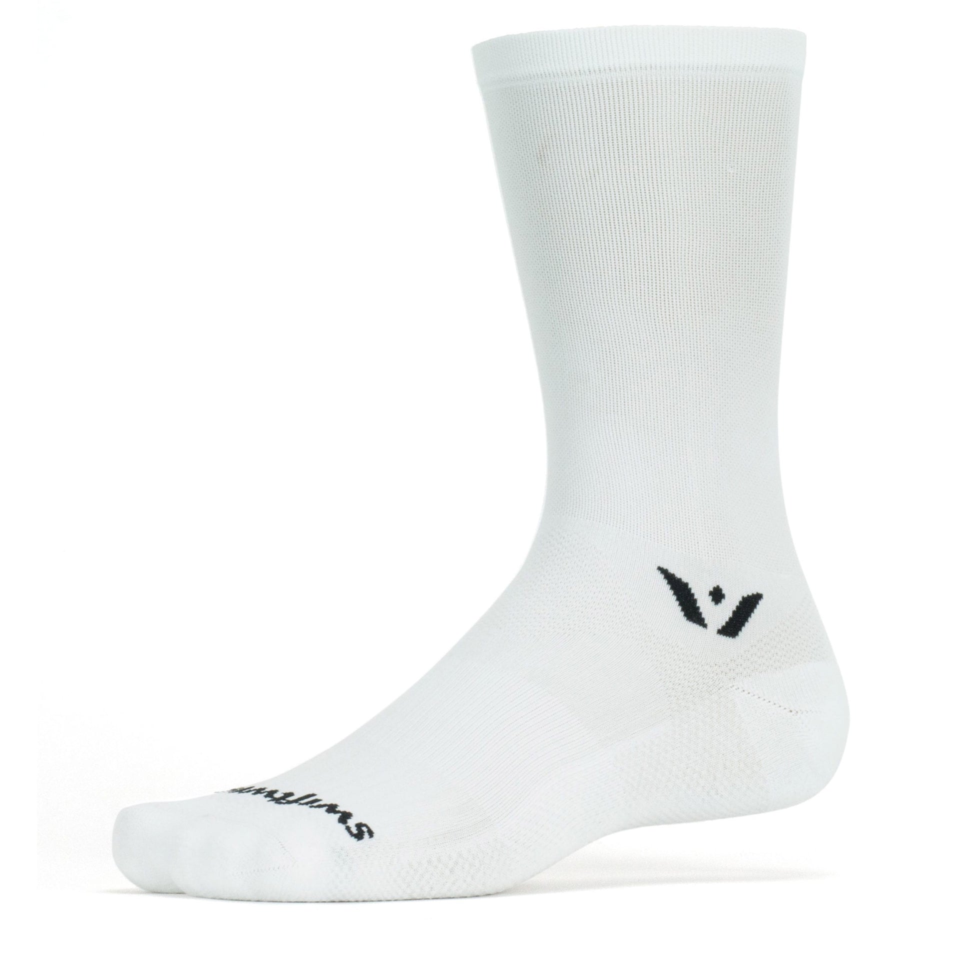 Swiftwick Aspire Cycling Socks 7” Cuff - White image 1