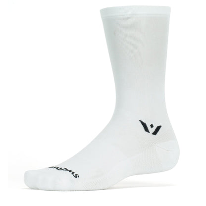 Swiftwick Aspire Cycling Socks 7” Cuff - White image 1