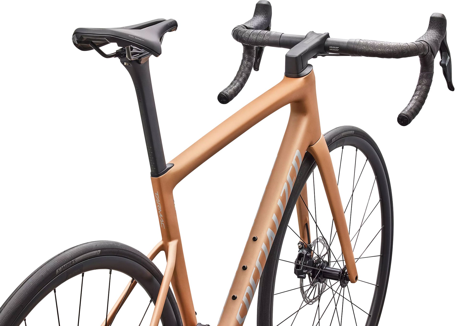 2026 Specialized Tarmac SL8 Comp SRAM Rival AXS, Satin Photon Orange Tint Over Silver Dust image 3