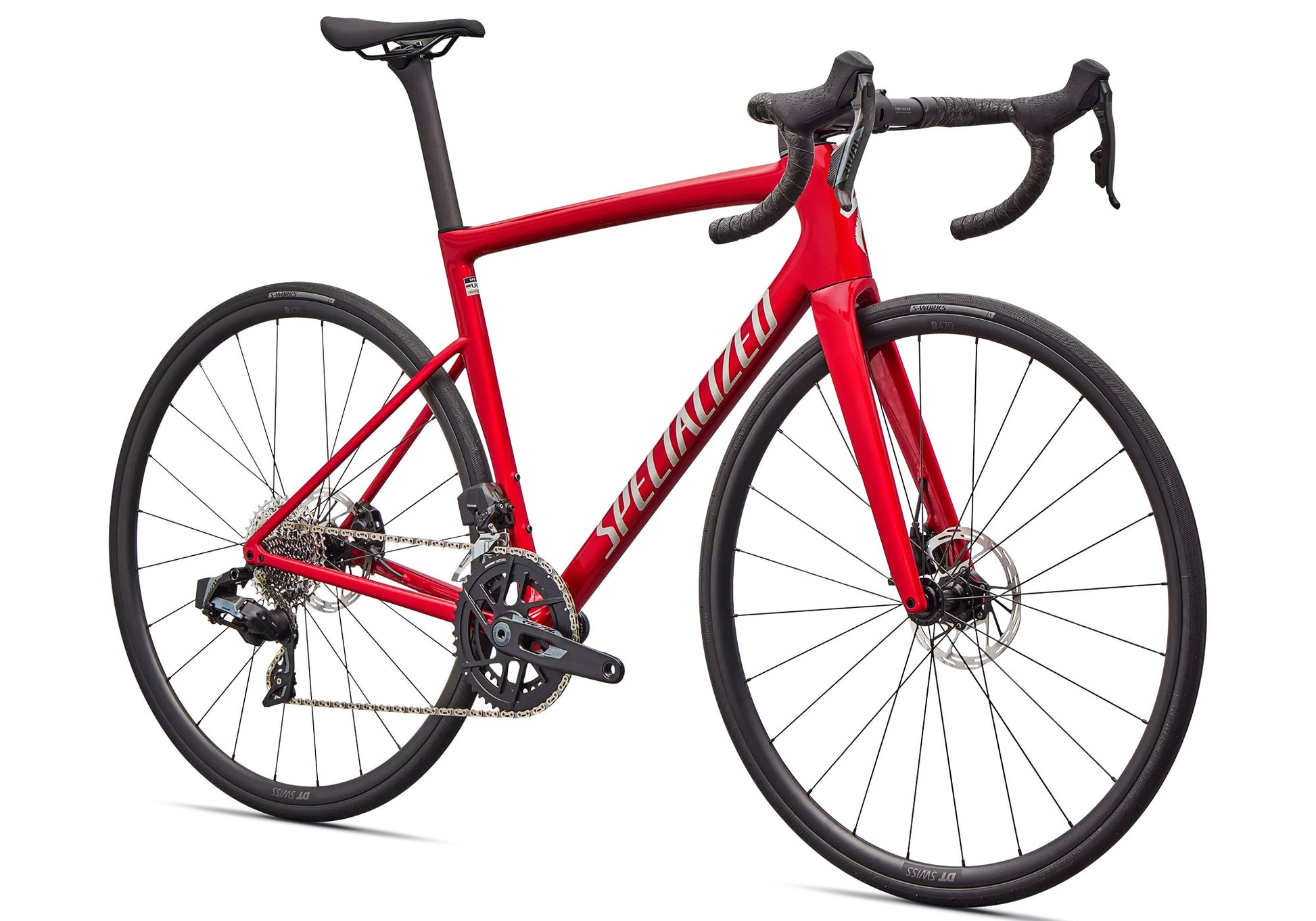 2026 Specialized Tarmac SL8 Comp SRAM Rival AXS, Gloss Red Tint Over Silver Dust image 1