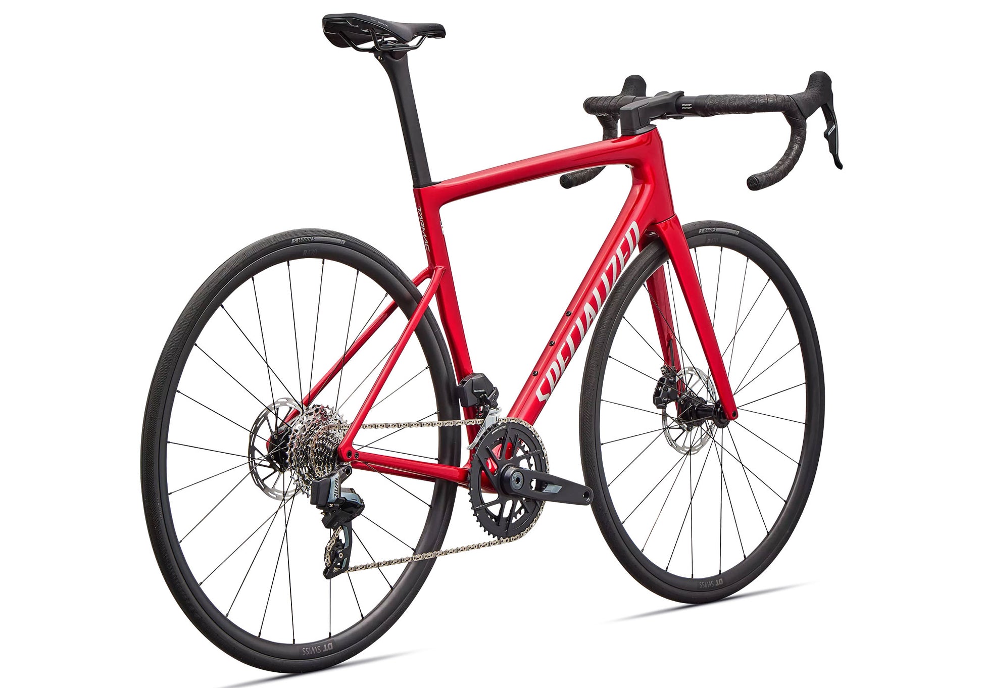 2026 Specialized Tarmac SL8 Comp SRAM Rival AXS, Gloss Red Tint Over Silver Dust image 4