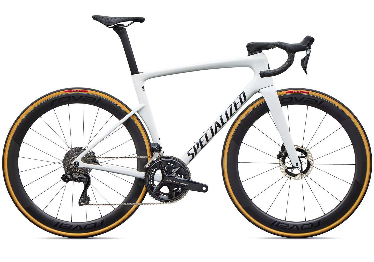 2027 Specialized Tarmac SL9 S-Level Shimano Dura-Ace Di2 Unisex Road Bike, Gloss White Silver Metallic / Tarmac Black image 3