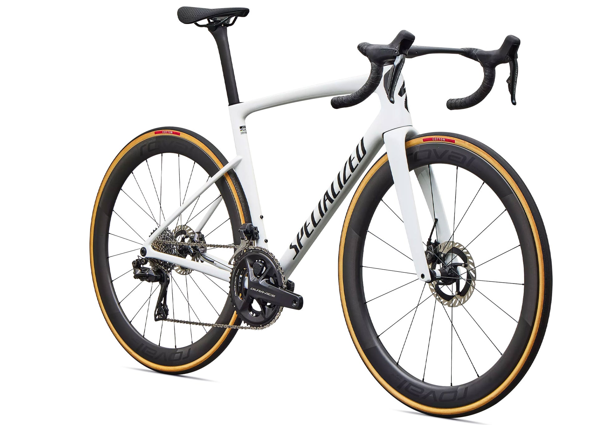 2027 Specialized Tarmac SL9 S-Level Shimano Dura-Ace Di2 Unisex Road Bike, Gloss White Silver Metallic / Tarmac Black image 1