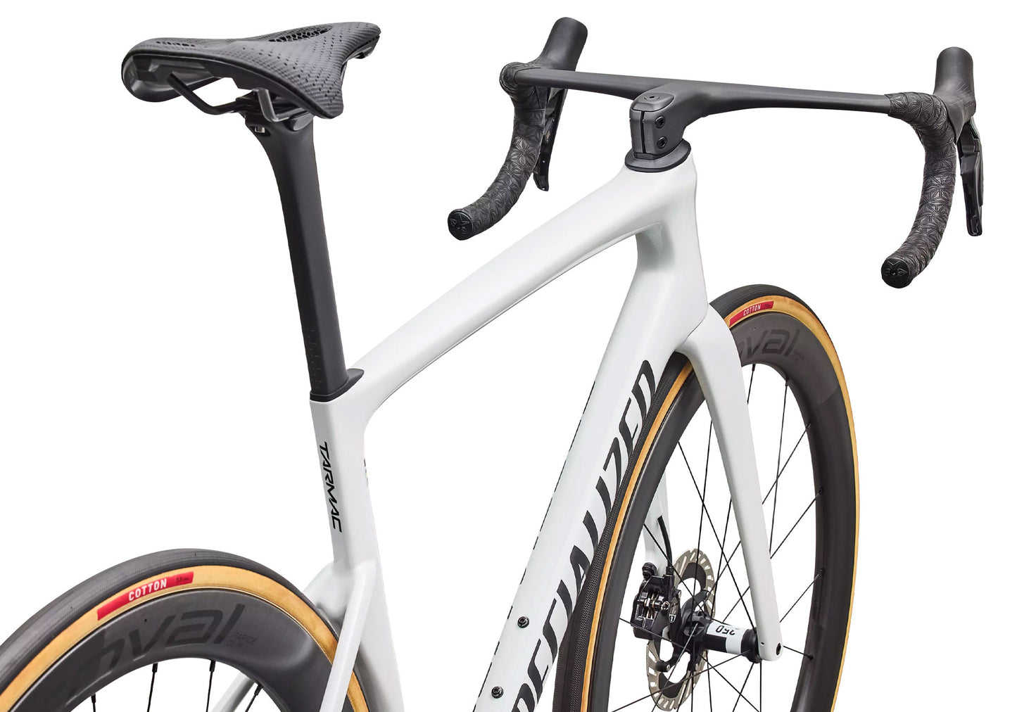 2027 Specialized Tarmac SL9 S-Level Shimano Dura-Ace Di2 Unisex Road Bike, Gloss White Silver Metallic / Tarmac Black image 5
