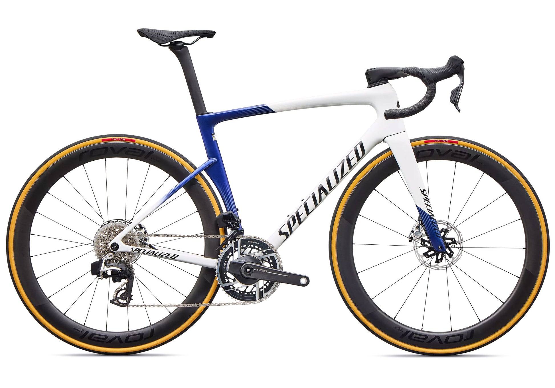 2027 Specialized Tarmac SL9 S-Level SRAM RED AXS Unisex Road Bike, Gloss White / Majesty Blue Metallic / Black image 3
