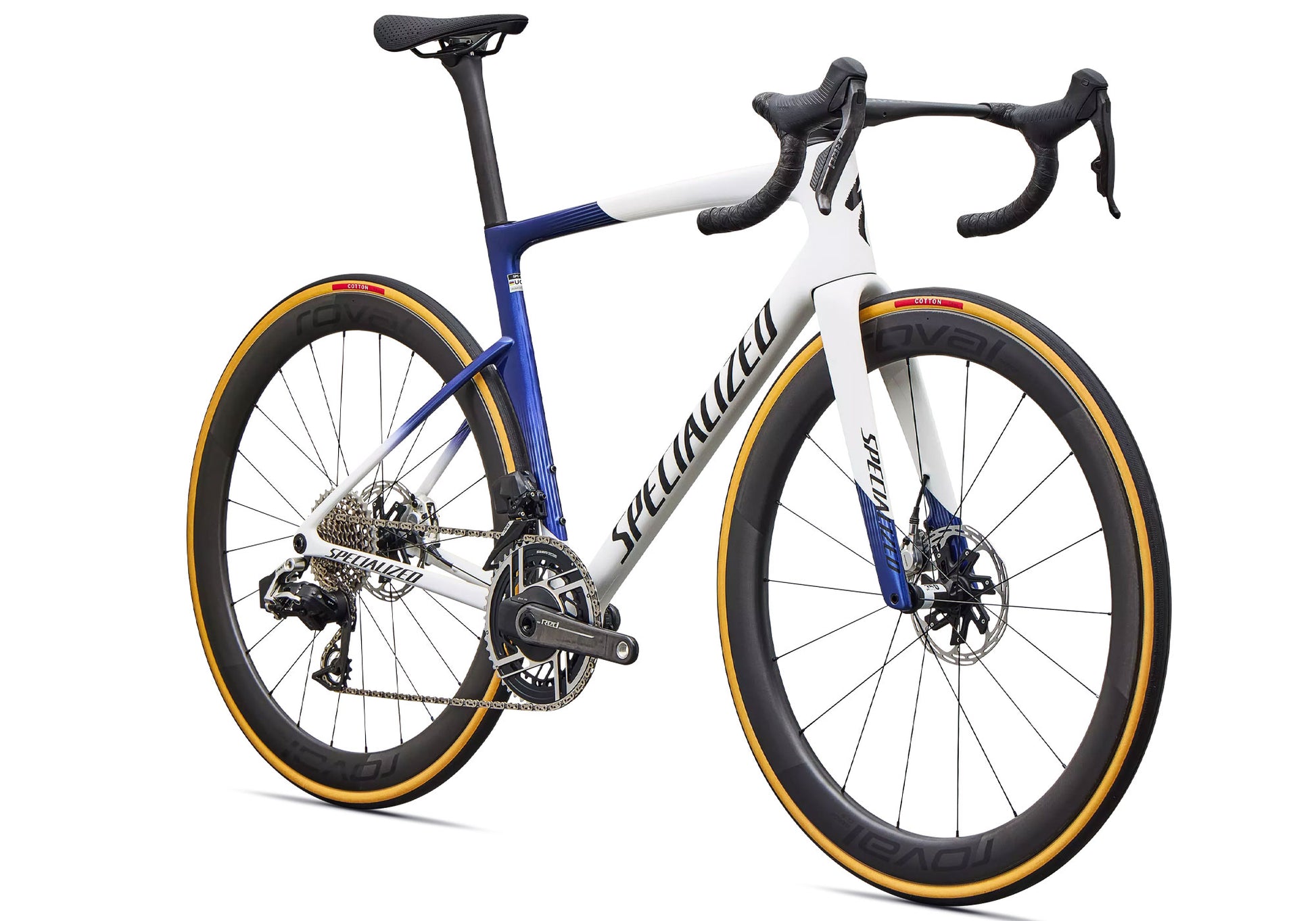 2027 Specialized Tarmac SL9 S-Level SRAM RED AXS Unisex Road Bike, Gloss White / Majesty Blue Metallic / Black image 1