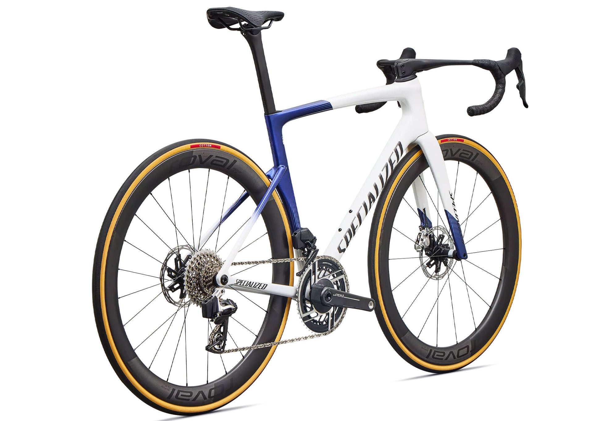 2027 Specialized Tarmac SL9 S-Level SRAM RED AXS Unisex Road Bike, Gloss White / Majesty Blue Metallic / Black image 2