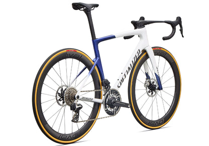 2027 Specialized Tarmac SL9 S-Level SRAM RED AXS Unisex Road Bike, Gloss White / Majesty Blue Metallic / Black image 2
