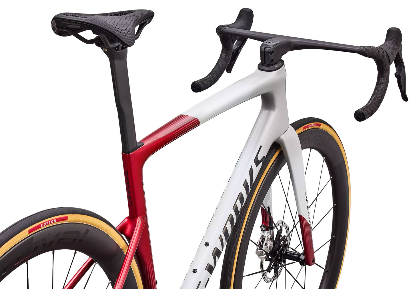 2027 Specialized S-Works Tarmac SL9 SRAM Red AXS, Unisex Road Bike, Dune White/Vivid Red image 4