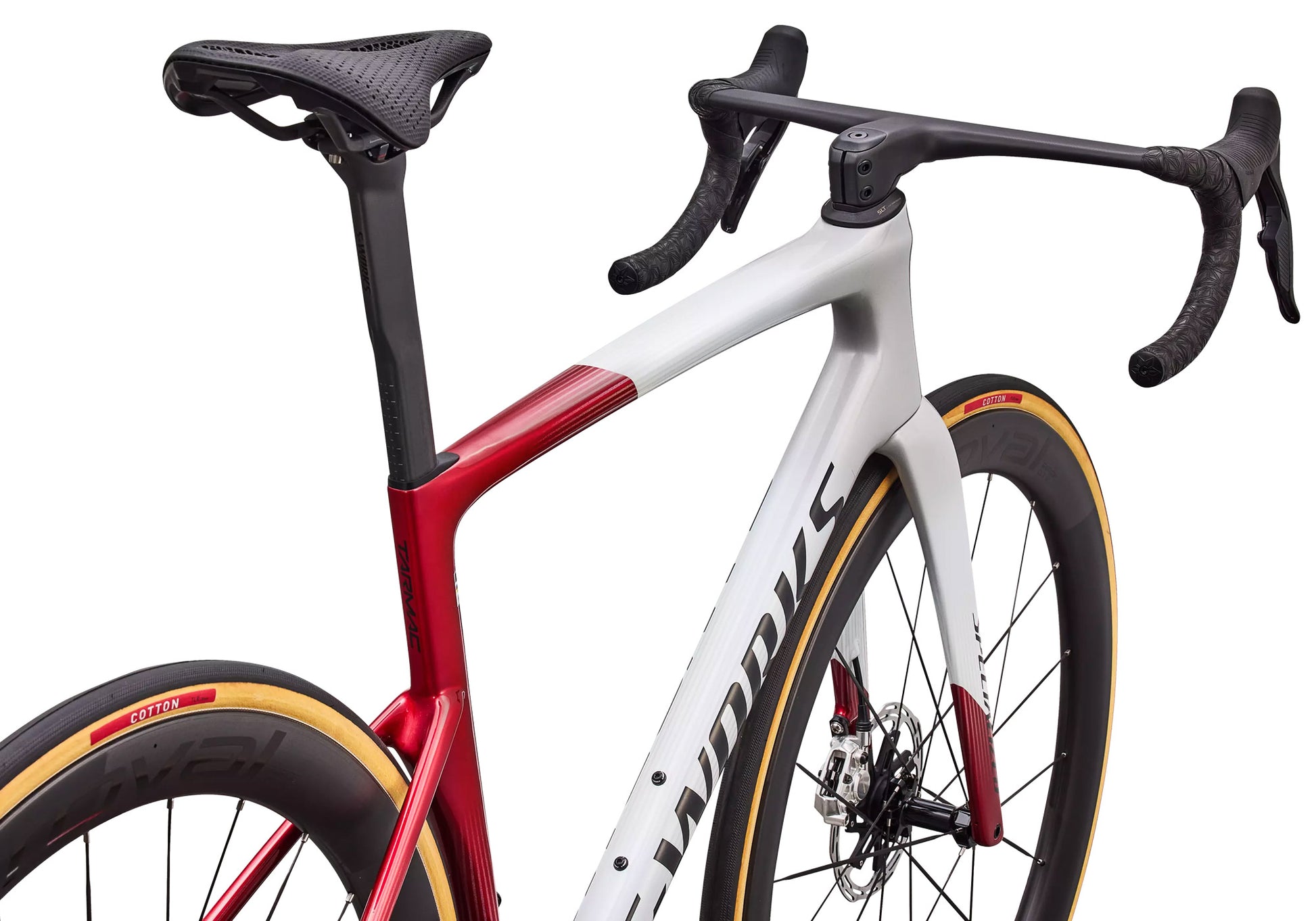 2027 Specialized S-Works Tarmac SL9 SRAM Red AXS, Unisex Road Bike, Dune White/Vivid Red image 4