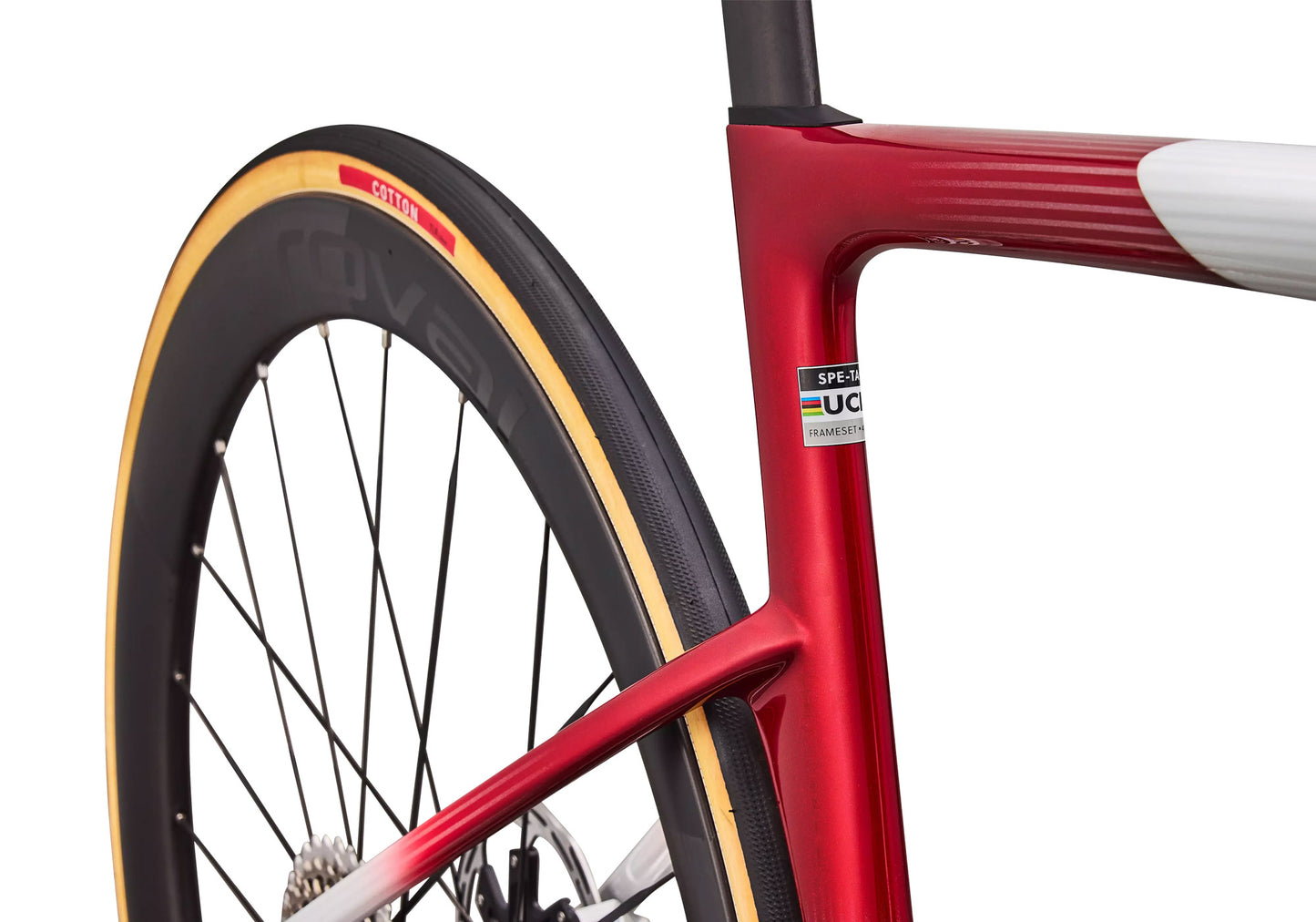 2027 Specialized S-Works Tarmac SL9 SRAM Red AXS, Unisex Road Bike, Dune White/Vivid Red image 5