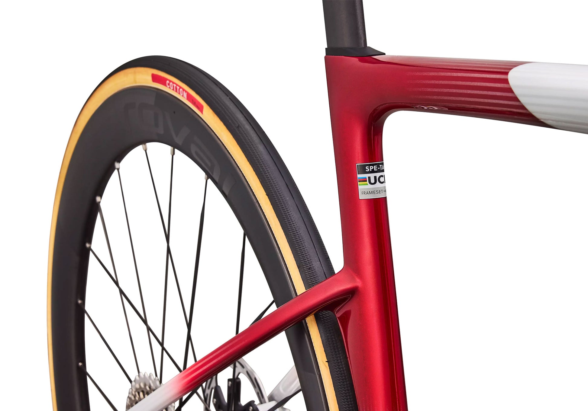 2027 Specialized S-Works Tarmac SL9 SRAM Red AXS, Unisex Road Bike, Dune White/Vivid Red image 5