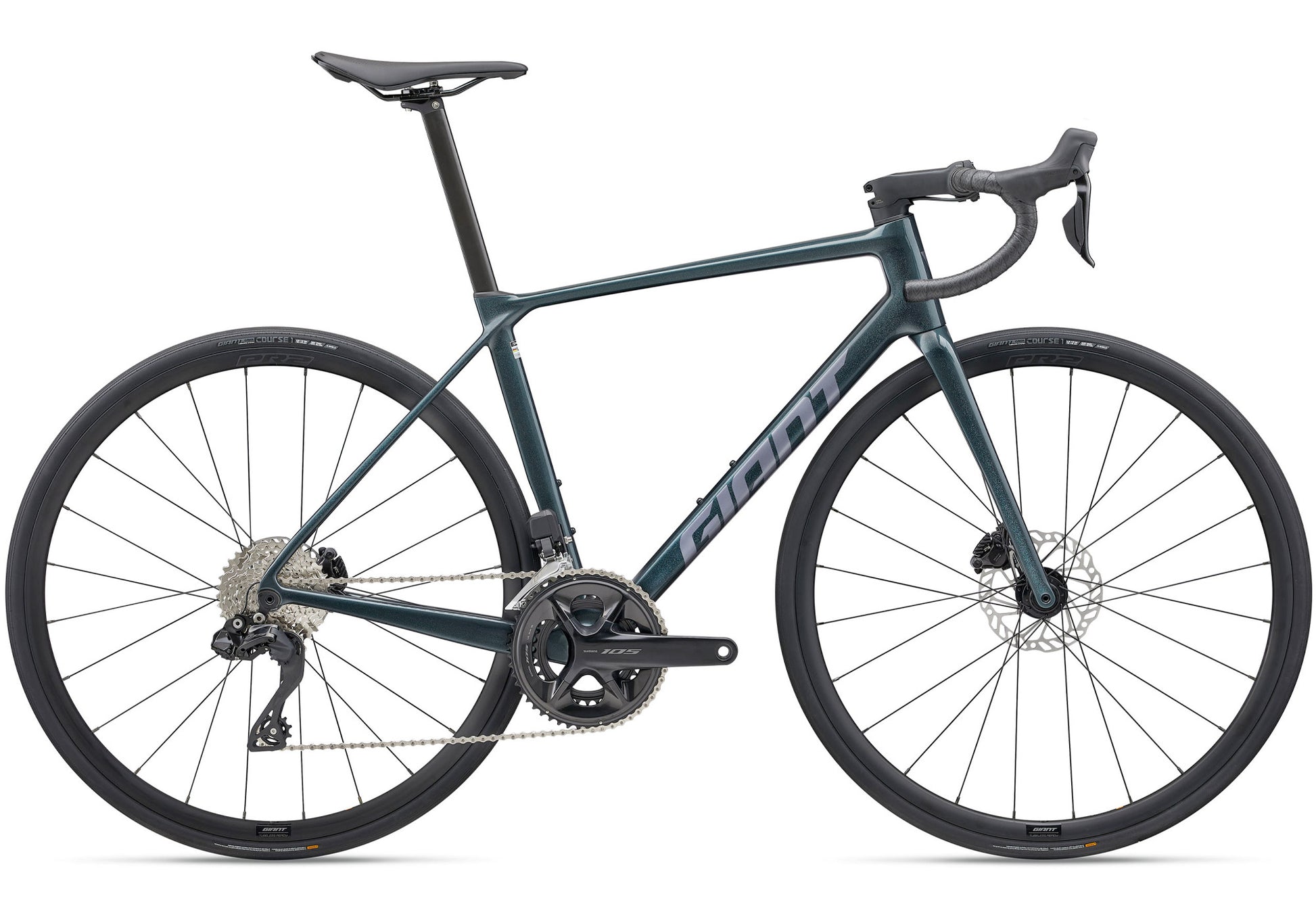 2025 Giant TCR Advanced 1 PC Men's Road Bike, Asphalt Green