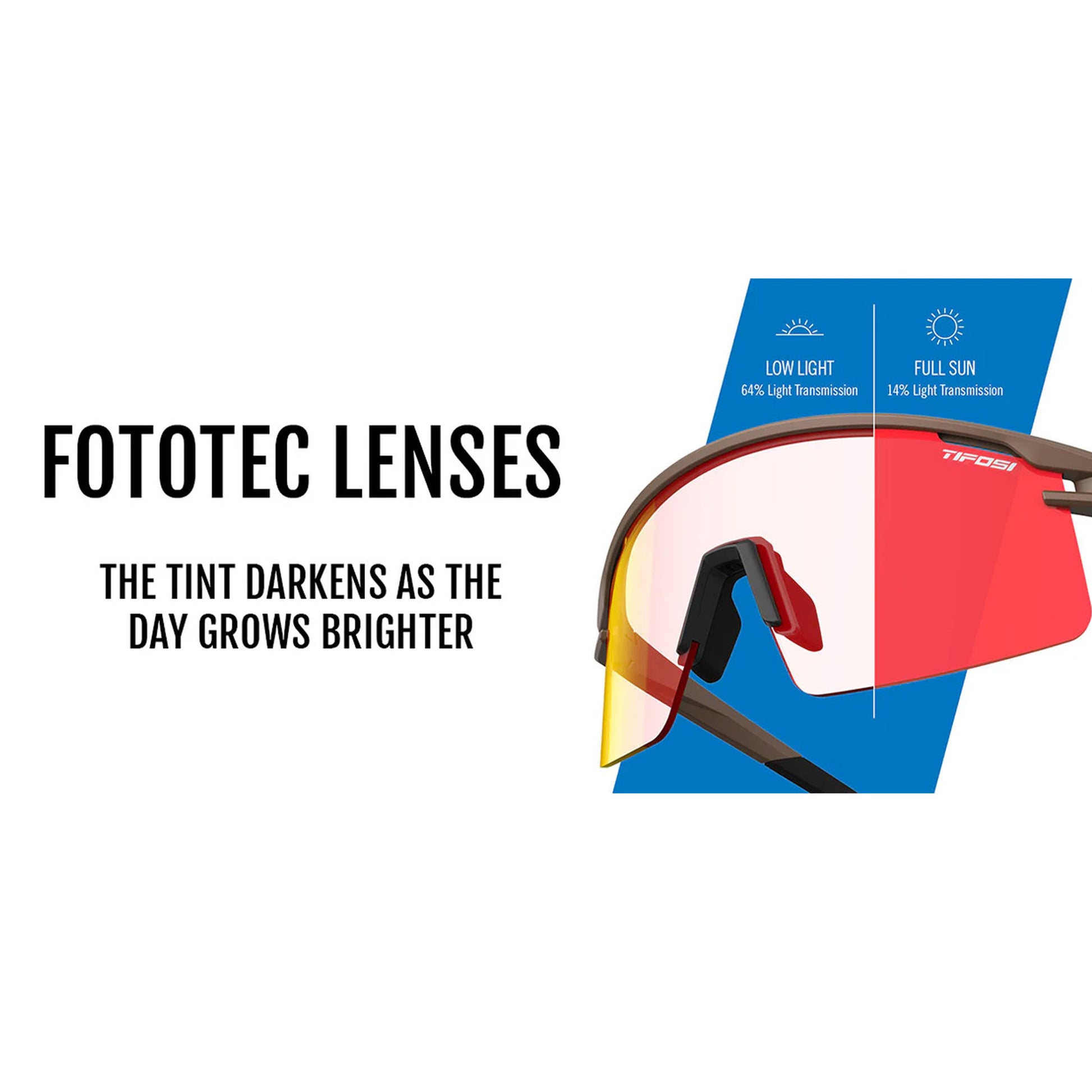 Tifosi Moab Lite Cycling Sunglasses, Matte Bronze with Clarion Red Fototec Lens image 4