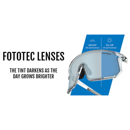 Tifosi Moab Sunglasses, Mist with Clarion Blue Fototec Lens