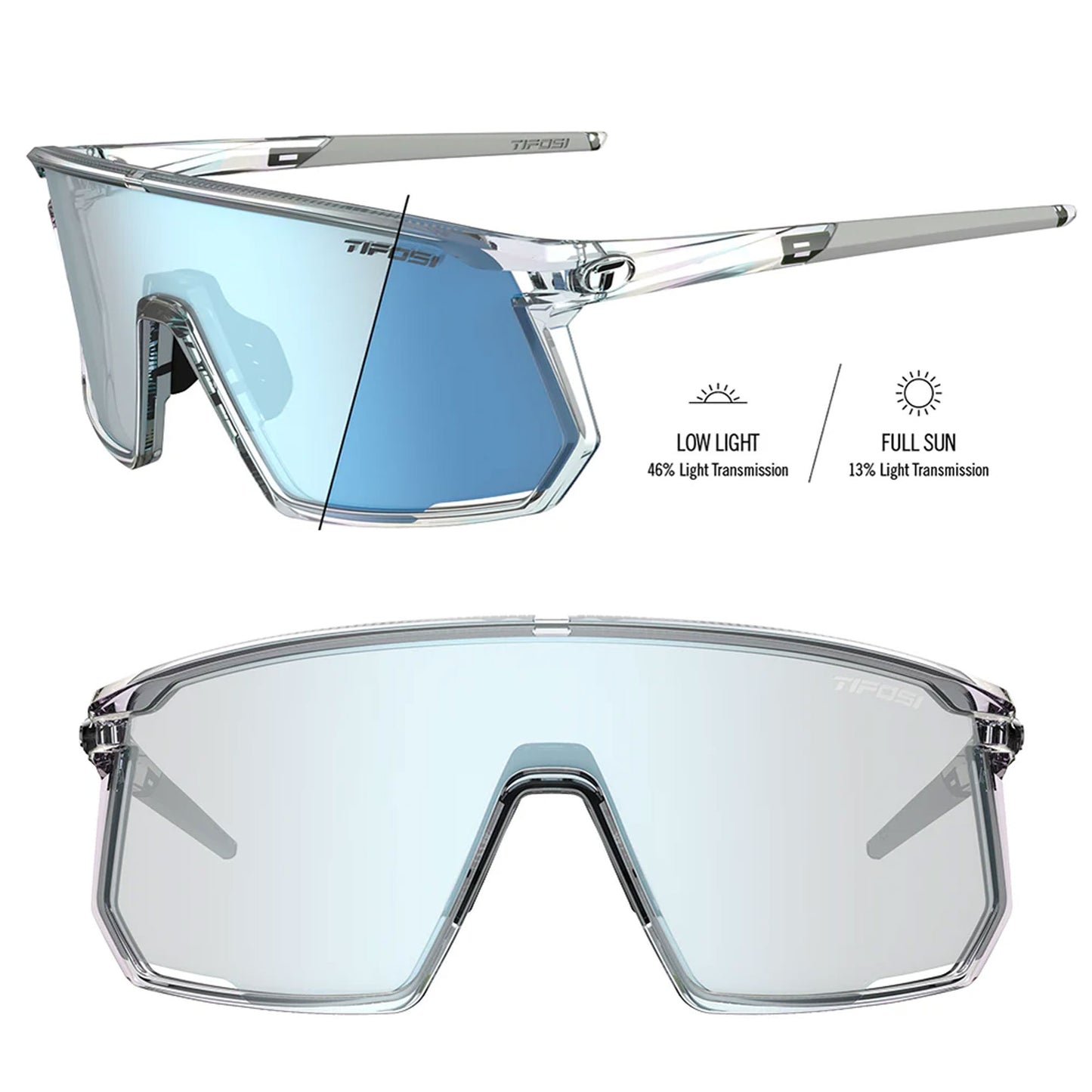 Tifosi Moab Sunglasses, Mist with Clarion Blue Fototec Lens