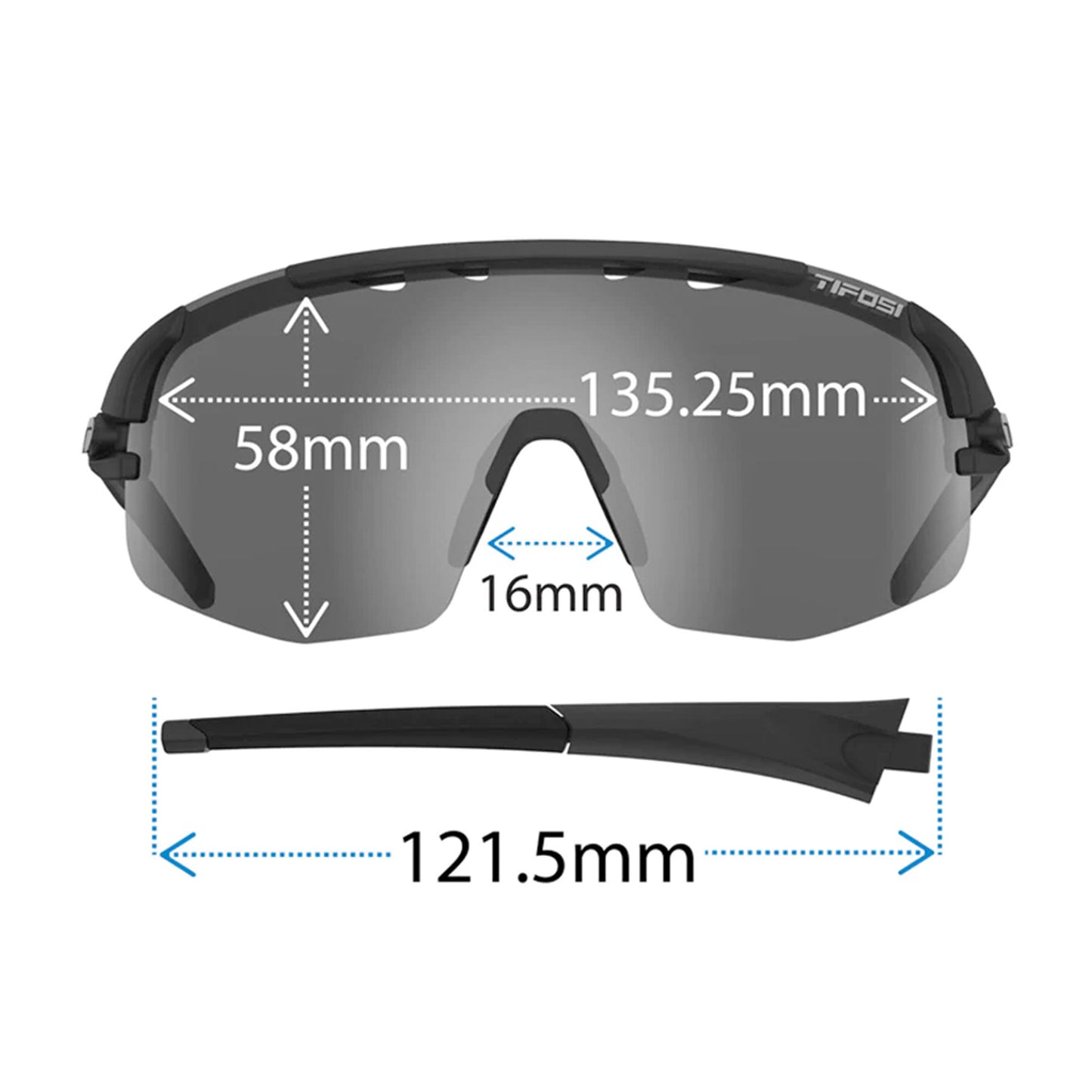 Tifosi Sledge Lite Cycling Unisex Sunglasses With Fototec Lens - Matt Black