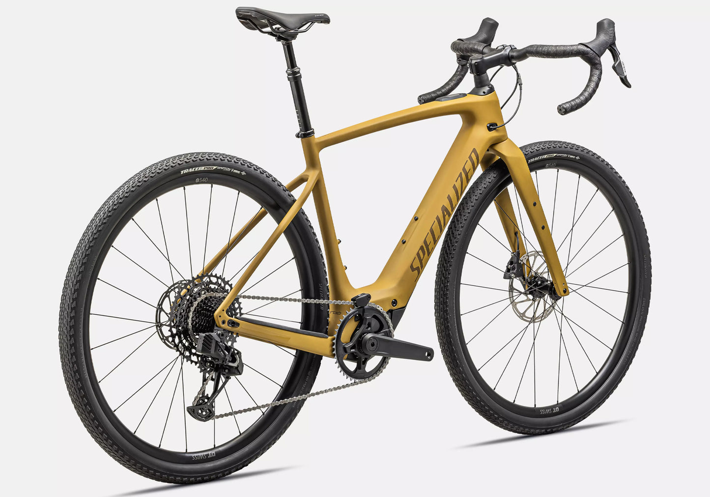 2025 Specialized Creo SL Comp Carbon Electric Road Bike - Satin Harvest Gold rear view