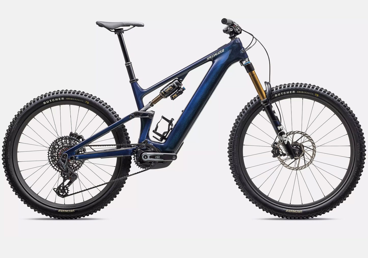 Specialized Turbo Levo 4 Pro Electric Mountain Bike, Gloss Blue Onyx side view