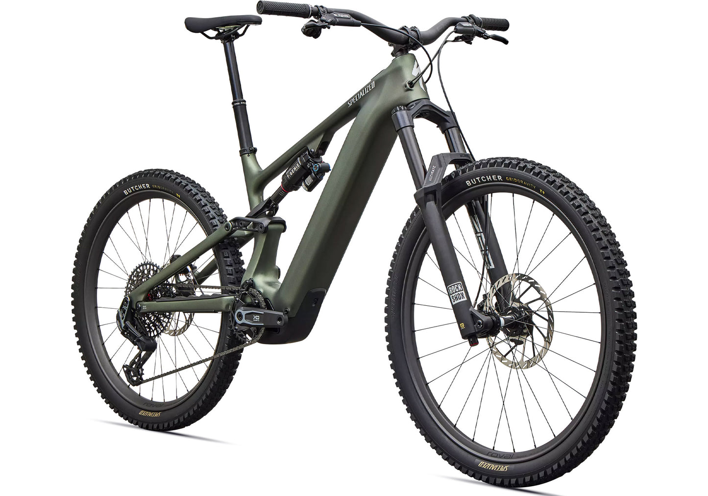 2027 Specialized Turbo Levo 4 Pro Unisex Electric Mountain Bike, Satin Bottle Green/Silver Dust image 1